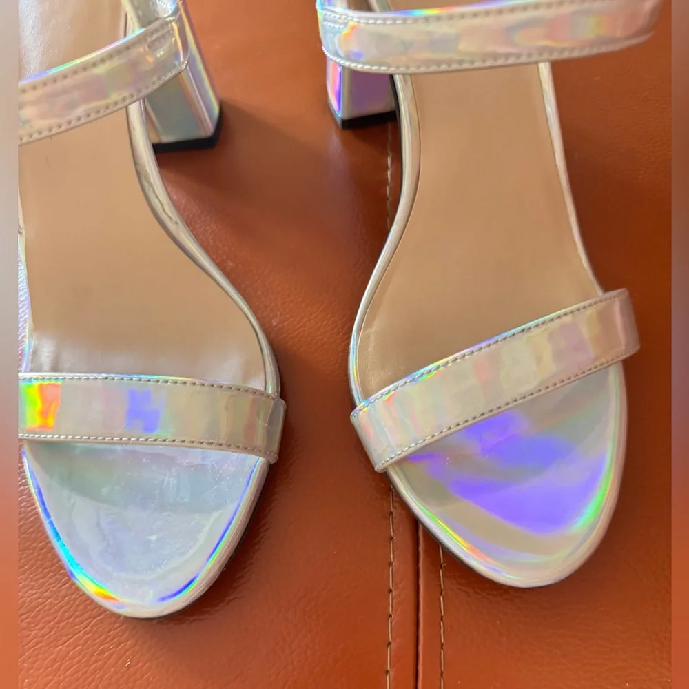 Metallic Strappy Heels